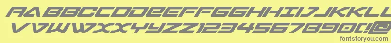 sabresharkboldital-fontti – harmaat kirjasimet keltaisella taustalla