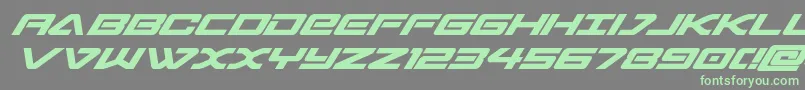 sabresharkboldital Font – Green Fonts on Gray Background