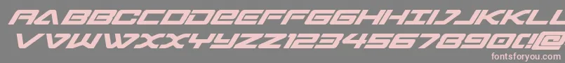 sabresharkboldital Font – Pink Fonts on Gray Background