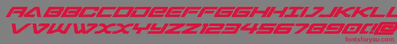 sabresharkboldital Font – Red Fonts on Gray Background