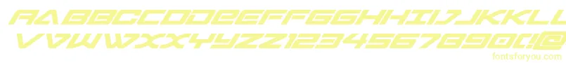 sabresharkboldital Font – Yellow Fonts on White Background