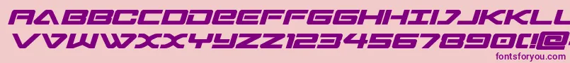 sabresharkboldsemistraight Font – Purple Fonts on Pink Background