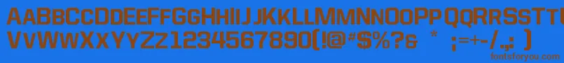 Allstar4 Font – Brown Fonts on Blue Background
