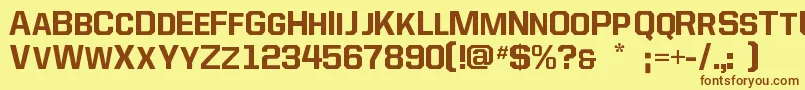 More about Allstar4 Font Allstar4 Font – Brown Fonts on Yellow Background