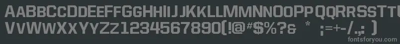 Lisätietoja Allstar4-fontista Allstar4-fontti – harmaat kirjasimet mustalla taustalla