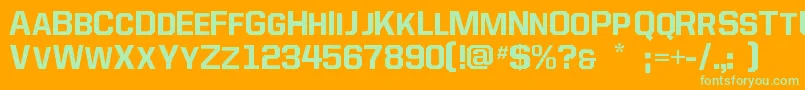 Allstar4 Font – Green Fonts on Orange Background