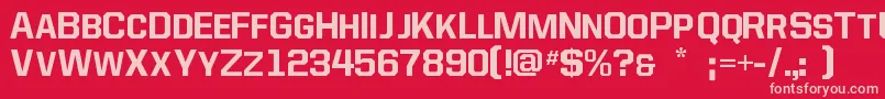 Allstar4 Font – Pink Fonts on Red Background