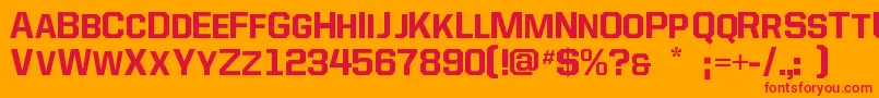 Allstar4 Font – Red Fonts on Orange Background