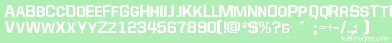 Allstar4 Font – White Fonts on Green Background