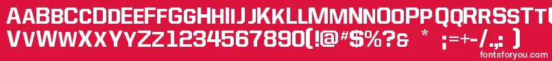 Allstar4 Font – White Fonts on Red Background