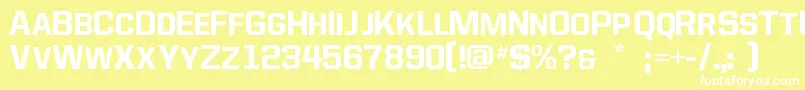 Allstar4 Font – White Fonts on Yellow Background