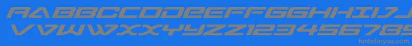 sabresharkexpand Font – Gray Fonts on Blue Background