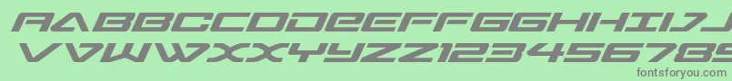 フォントsabresharkexpand – 緑の背景に灰色の文字