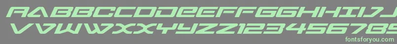 Czcionka sabresharkexpand – zielone czcionki na szarym tle