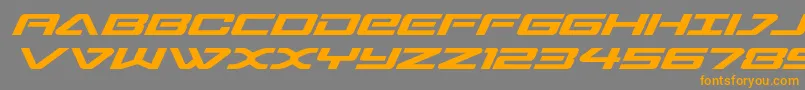 Czcionka sabresharkexpand – pomarańczowe czcionki na szarym tle