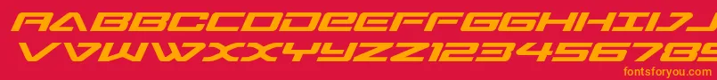 sabresharkexpand Font – Orange Fonts on Red Background