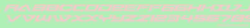 フォントsabresharkexpand – 緑の背景にピンクのフォント