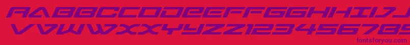 sabresharkexpand Font – Purple Fonts on Red Background