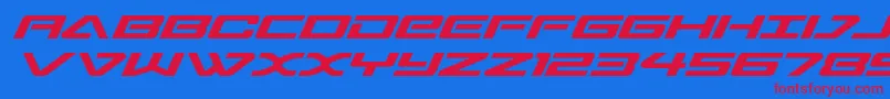 sabresharkexpand Font – Red Fonts on Blue Background