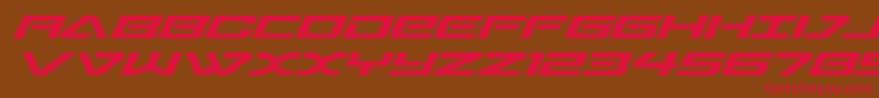 sabresharkexpand-Schriftart – Rote Schriften auf braunem Hintergrund