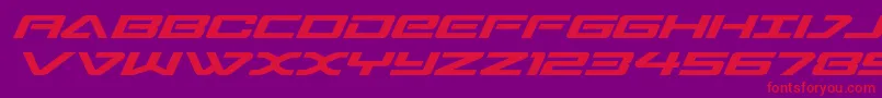 sabresharkexpand Font – Red Fonts on Purple Background