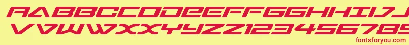 sabresharkexpand Font – Red Fonts on Yellow Background