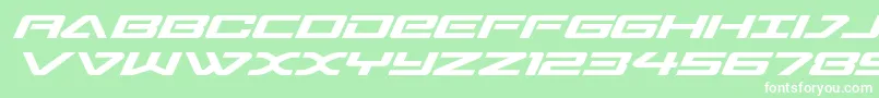 sabresharkexpand-Schriftart – Weiße Schriften auf grünem Hintergrund