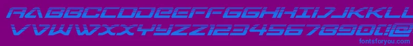 sabresharkhalf Font – Blue Fonts on Purple Background