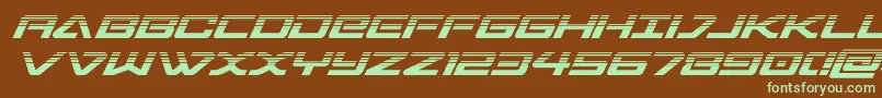 sabresharkhalf Font – Green Fonts on Brown Background