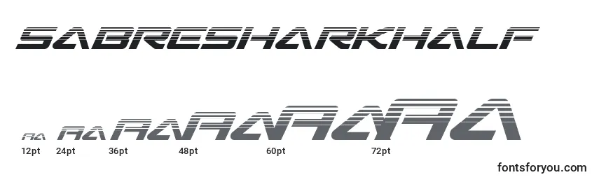Размеры шрифта Sabresharkhalf