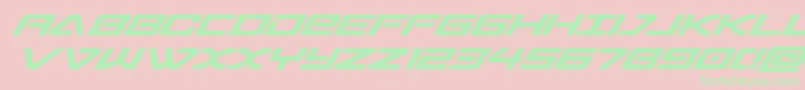 sabresharkital Font – Green Fonts on Pink Background