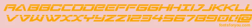 sabresharklaser Font – Orange Fonts on Pink Background