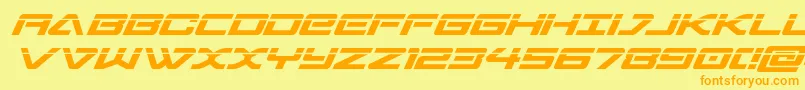 sabresharklaser Font – Orange Fonts on Yellow Background