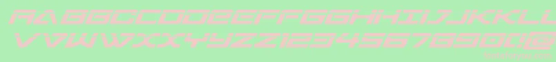 sabresharklaser Font – Pink Fonts on Green Background