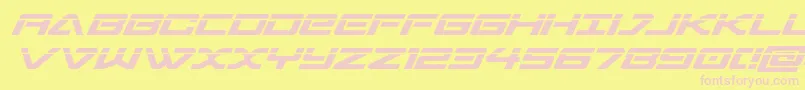 sabresharklaser Font – Pink Fonts on Yellow Background