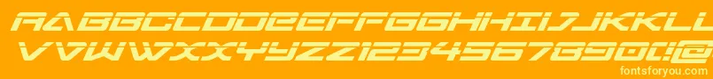 sabresharklaser Font – Yellow Fonts on Orange Background