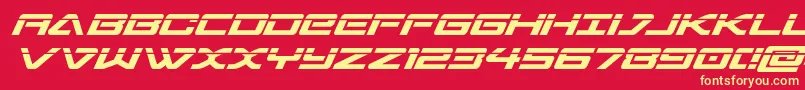 Czcionka sabresharklaser – żółte czcionki na czerwonym tle