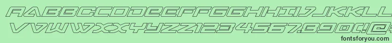sabresharkout Font – Black Fonts on Green Background
