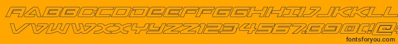 sabresharkout Font – Black Fonts on Orange Background