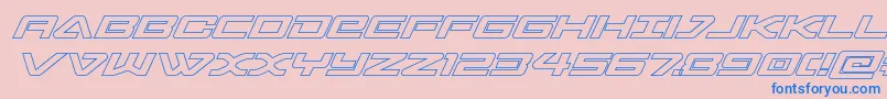 sabresharkout Font – Blue Fonts on Pink Background