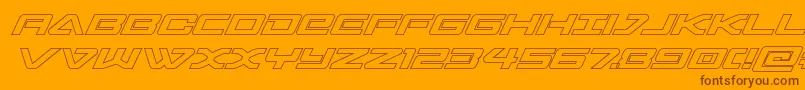 sabresharkout Font – Brown Fonts on Orange Background