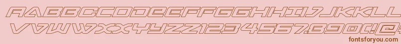 sabresharkout Font – Brown Fonts on Pink Background