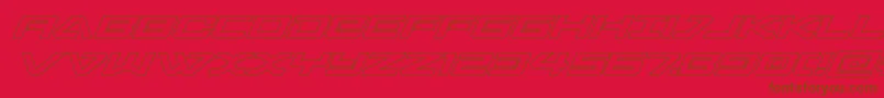 sabresharkout Font – Brown Fonts on Red Background