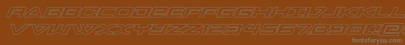 sabresharkout Font – Gray Fonts on Brown Background