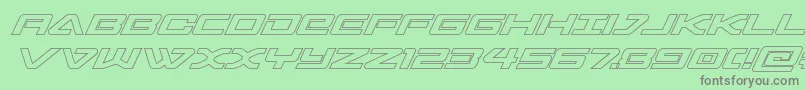 sabresharkout Font – Gray Fonts on Green Background
