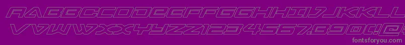 sabresharkout Font – Gray Fonts on Purple Background
