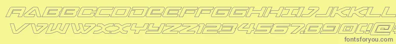 sabresharkout Font – Gray Fonts on Yellow Background