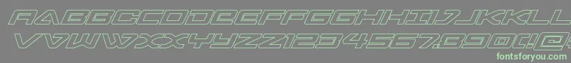 sabresharkout Font – Green Fonts on Gray Background