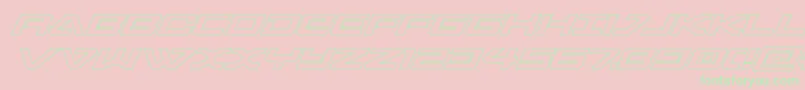 sabresharkout Font – Green Fonts on Pink Background