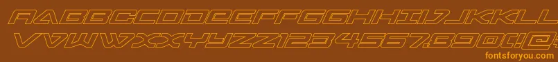 sabresharkout Font – Orange Fonts on Brown Background